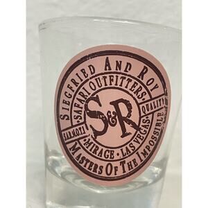 Vintage Siegfried and Roy Shot Glass Mirage Las‎ Vegas 2.5" SARMOTI Rare HTF